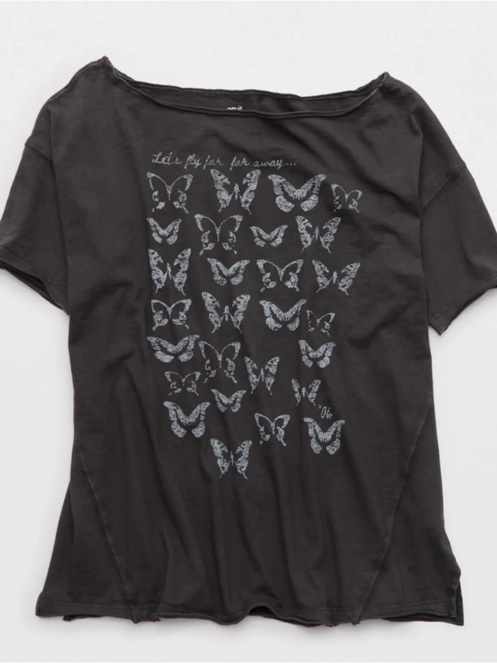 Aerie oversized off the shoulder butterfly tee - Picture 5 of 9